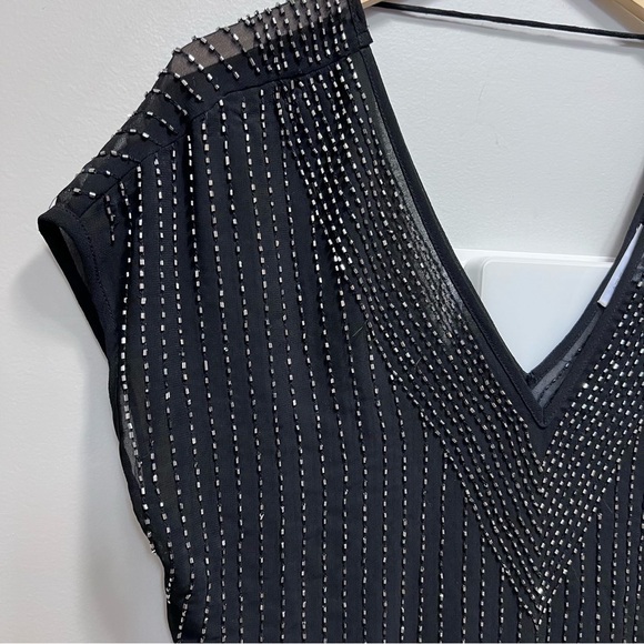 Ateen Beaded Vneck Blouse Size 40 - Picture 2 of 10